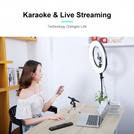 USB Microphone Condenser Computer PC Mic with Tripod Stand Multiple Sound Pickup Modes for Meeting Streaming Podcasting Vocal Recording Video Calling Compatible with Windows OS Vista