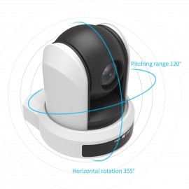 Conference PTZ Camera Wall Mount Cam 3X Optical Zoom USB Conection with Remote Controller Plug & Play Compatible with Windows Mac for Zoom Skype Video Meeting Online Teaching Training Live Webcasting