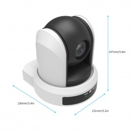 Conference PTZ Camera Wall Mount Cam 3X Optical Zoom USB Conection with Remote Controller Plug & Play Compatible with Windows Mac for Zoom Skype Video Meeting Online Teaching Training Live Webcasting