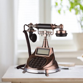 Corded Phone Vintage Retro Style Telephone Desk Landline Phone Support Hands-Free/Redial/Flash/Speed Dial/Ring Volume Control for Elderly Seniors Home Office Business Hotel Cafe Bar Old Fashioned Decoration