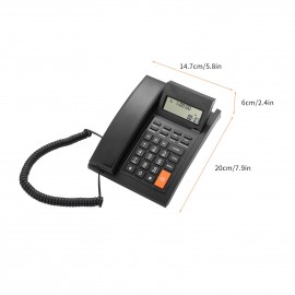Corded Phone Desk Landline Telephone Wall Mount Fixed Support Hands-Free Redial Flash Speed Dial Ring Volume Control with 16-digit Backlight LCD for Hotel Office Business Home
