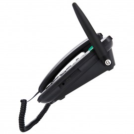 Fixed Wireless Phone Desktop Telephone Support GSM 850/900/1800/1900MHZ Dual SIM Card 2G Cordless Phone with Antenna Radio Alarm Clock SMS Recording Funtion for House Home Call Center Office Company Hotel