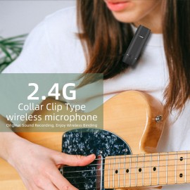 Mini Wireless Lavalier 2.4G Microphone 360° Omnidirectional Lapel Mic Noise Reduction Compatible with Type-C Android Smartphone Tablet for YouTube Facebook Live Streaming Video   Recording Vlog Interview Online Class