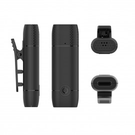 Mini Wireless Lavalier 2.4G Microphone 360° Omnidirectional Lapel Mic Noise Reduction Compatible with Type-C Android Smartphone Tablet for YouTube Facebook Live Streaming Video   Recording Vlog Interview Online Class