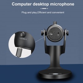 USB Microphone Computer PC Mic Heart-shape directional Condenser Conferencer with Stand Plug and Play Dynamic RGB Lighting Compatible with Windows MacOS for Meeting Streaming Singing Recording Podcasting Gaming