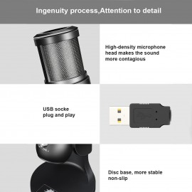 USB Microphone Computer PC Mic Heart-shape directional Condenser Conferencer with Stand Plug and Play Dynamic RGB Lighting Compatible with Windows MacOS for Meeting Streaming Singing Recording Podcasting Gaming