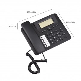 Black Corded Phone Desk Landline Phone Telephone DTMF/FSK Dual System Support Hands-Free/Redial/Flash/Speed Dial/Ring Volume Control Built-in IC Chip High Quality Sound Real-time Date for Elderly Seniors Home Office Business Hotel