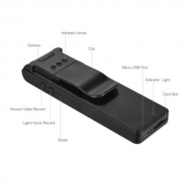 E580 Mini Digital Camera Recorder Video Voice Recording Pen 1080P HD with 180° Rotatable Camera Motion Detection Loop Recording Night Vision for Home Office