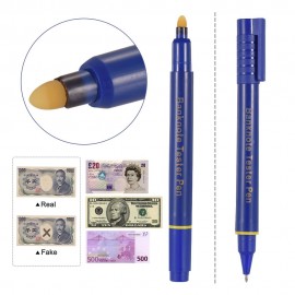 Portable Mini Banknote Tester Pen Counterfeit Money Detector Pen Money Marker Currency Cash Checker Fake Dollar Marker with Ball Point Pen for US Dollar Euro Pound Yen Korean Won