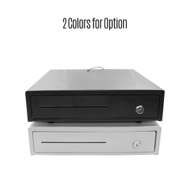 Heavy Duty Cash Drawer Four-Grid Three-Gear POS Cash Register Drawers Cashbox  with Money Tray and Lock RJ11 Interface Smart POS System