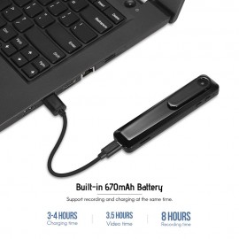 Mini Camera Pocket Cam Wearable Video Recorder Camcorder Support HD 1080P/720P Loop Shooting Photo Taking for Lectures Classes Meetings Interviews