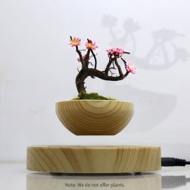 Magnetic Levitating Flowerpot Air Bonsai Pot Floating Rotating Plant Pot for Home Office Room Desk Display Decor (Not Include Plant)