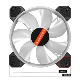 RGB Crate Fan 120mm Desktop Computer Cooling Fan Illusion Discoloration Solar Eclipse Silence Fan Color Computer Crate Cooler RGB Fan