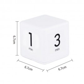 Portable Cube Timer Digital Kitchen Timer Countdown Alarm 1-3-5-10 Minutes Flip Timing with Digital Display Time Management for Study Sports Cooking Gaming Office