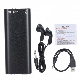 8GB Mini USB Digital Audio Voice Recorder Dictaphone MP3 Music Player Portable Recording Device 96hrs Recorded Files for Lectures Meetings Class Interview