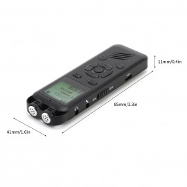 32GB Digital Voice Recorder Voice Activated Recorder MP3 Player 1536Kbps HD Recording Noise Reduction Timing Recording Password Function Dual Condenser Microphone 10hrs Continuous Recording for Meeting Lecture Interview Class