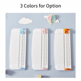 JIELISI Mini A5 Paper Trimmer Cutter Desktop Paper Cutting Machine with Security Cutter Head Auxiliary Side Ruler for Craft Paper Photos Cards Scrapbooking Office Home Supplies