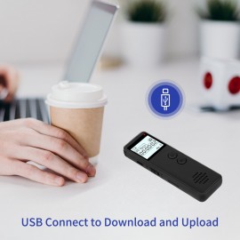 32GB Digital Voice Recorder Voice Activated Recorder Noise Reduction Dictaphone MP3 Player HD Recording 10h Continuous Recording Line-In Function for Meeting Lecture Interview Class MP3 Record