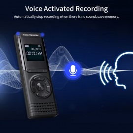 16GB Digital Voice Recorder Voice Activated Recorder Dictaphone MP3 Player HD Recording 13 Continuous Recording Line-In Function for Meeting Lecture Interview Class MP3 Record