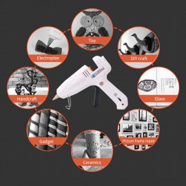 Professional Hot Melt Glue-Gun Dual Power 60W 100W Metal Nozzle with 11pcs Glue Sticks for DIY Arts & Crafts Projects Handcraft Decoration Carpentry Repairs Tool Wood Glass Plastic